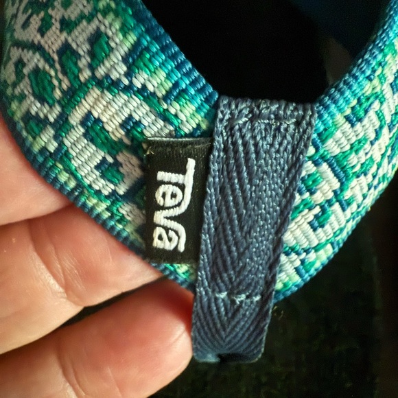 Teva Women's Blue and Black Flip Flop Sandals - Picture 2 of 6